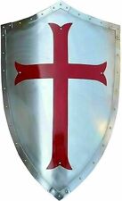 Real Medieval shield Fully Functional Red Cross Warrior Templar Replica Shield picture