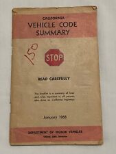 1968 California Vehicle Code Book DMV Governor Ronald Reagan picture