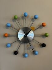 Vintage George Nelson Clock Multi Color Balls MCM Style 13
