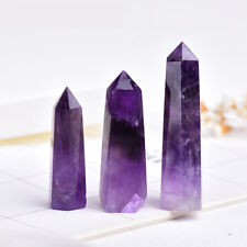 Natural Uruguay Amethyst Quartz Crystal Point Wand Healing Stone Tower Obelisk picture