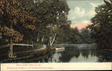 Raymond Maine ME River Scene Boat c1910s Postcard picture