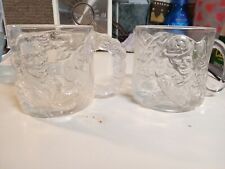 1995 Mcdonald's Batman Forever Two Face & Riddler DC Comics Set Of 2 Glass Mugs picture