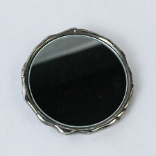 Vintage Godinger Enchantment Silver Plate Pocket Hand Mirror Round 3.25 Inch picture