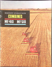 Vintage Massey Ferguson Combines MF 410 MF 510 Brochure 50-3 1963 picture