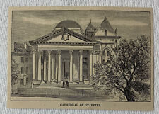 1872 magazine engraving ~ CATHEDRAL OF ST PETER, Geneva, Switzerland picture