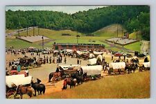 Boone NC-North Carolina, Daniel Boone Wagon Train, Antique, Vintage Postcard picture