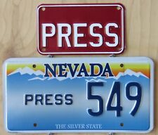 NEVADA and ARIZONA  PRESS license plate  2010 picture