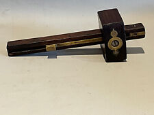 Vintage Walnut Brass Inlaid Mortise and Tenon Marking Gauge Scribe Tool picture