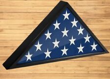 Americanflat 5'x9.5' Large Black Polished Plexiglass Front Flag Box Display Case picture
