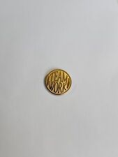 Team Work Tie Tack Lapel Pin Gold Color Metal  picture