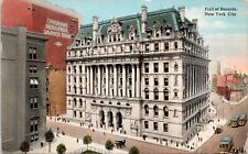C.1910s New York City NY Hall Of Records Emigrant Bank Motor Cars Postcard A414 picture