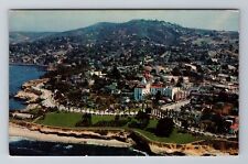 La Jolla CA-California, Aerial Of Town Area, Antique, Vintage Souvenir Postcard picture