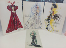 Bob Mackie-collectors Barbie Doll Prints/illustrations/sketches Lot of 4 picture
