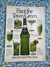 Vintage 1981 Midori Melon Liqueur Print Ad picture