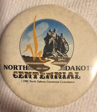 Cool Vintage 1985 North Dakota Centennial Celebration Button Souvenir Pinback  picture
