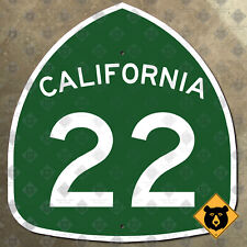 California state route 22 Orange Long Beach highway marker road sign 12