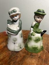 Vintage Irish Lad And Lass 2 Bells Porcelain St. Patrick’s Day Ireland picture
