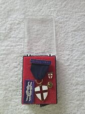 Vintage BSA Pro Deo Et Patria Religious Medal Pin & Square Knot picture