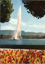 Postcard Switzerland - The Geneva Water Fountain - Jet d'Eau picture