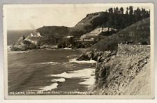 RPPC Heceta Head, Lighthouse, Oregon Coast Highway, Vintage Real Photo Postcard picture
