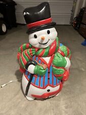 Vintage Santa’s Best Frosty The Snowman Blow Mold Light Up picture
