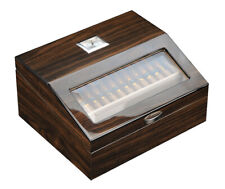 Elegant 50+ CT Count Cigar Humidor Humidifier Wooden Case Box Hygrometer 1fiv picture