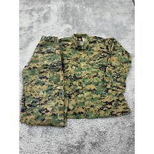 USMC MARPAT Uniform Set Digital Woodland Camo Combat Cargo Shirt Pant Medium Reg picture