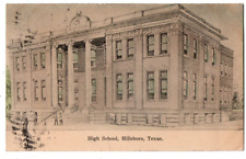TX Texas Hillsboro High School Building Scene Hill County Postcard picture