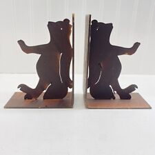 Vintage Pair Of Copper Standing Bear Bookends picture