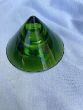 Pyramid ZODAX  Candle Votive holder Green  Glass Made in Portugal picture