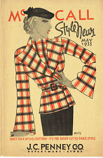 Ebook on CD McCall Fashion News 32 Page Flyer May 1935 Sewing Pattern Catalog picture