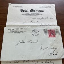 Antique 1919 Letter, Hotel Michigan Yakima Washington Letterhead on Real Estate picture