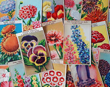 72 FLOWER Seed Packet Labels vintage French botanical prints picture