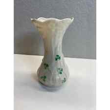 Belleek Vase Shamrocks Flower Ireland Pottery Daisy Spill Porcelain Home Decor  picture