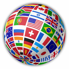 World Flags Globe Travel Around the World Car Bumper Sticker Decal 5
