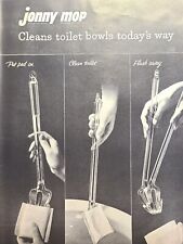 Jonny Mop Disposable Toilet Cleaning Pads Flush Away Vintage Print Ad 1953 picture
