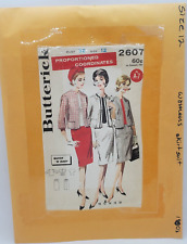 Butterick #2607 Vtg 3pc 1960's suit set Mad Men Grannycore skirt/blouse/jacket12 picture