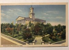 Vintage 1930's The State Capital Building Nashville TN Tennessee Postcard Linen picture