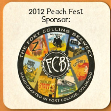 Fort Collins Brewery 2012 Peach Fest Sponsor  Beer Coaster Fort Collins CO picture