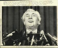 1976 Press Photo Harold Wilson during press conference at Ministry of Defense picture