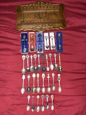 Lot of 30 Commemorative Collectible Vintage Souvenir Spoons picture