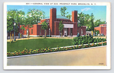 Prospect Park Zoo Brooklyn NY c1930 Postcard, Flatbush Avenue picture