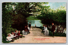 Milwaukee Wisconsin Lake Scene Kosciuszko Park WI c1910 Postcard picture