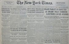 10-1935 October 23 PEACE PARLEY IS EXPECTED. ITALY ENCOURAGED BY BRITAINS TONE. picture