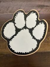 VINTAGE BLACK AND WHITE PAW PRINT CLAW STICKER 4.75