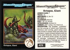 1991 TSR AD&D Gold Border Fantasy Art RPG Card 429 Dungeons & Dragons ~ Octopus picture