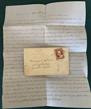 Antique 1957 Letter #10 or #11 George Washington 3 Cent Stamp Wetherbee Columbus picture
