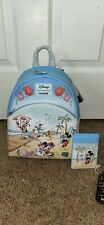 Loungefly Disney Mickey and friends beach backpack and cardholder picture