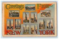 1939 Multiview, Greetings from New York NY Posted Vintage Postcard picture