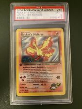 2000 Pokemon Gym Heroes 1st Edition 12/132 Rocket's Moltres - Holo PSA 9 MINT picture